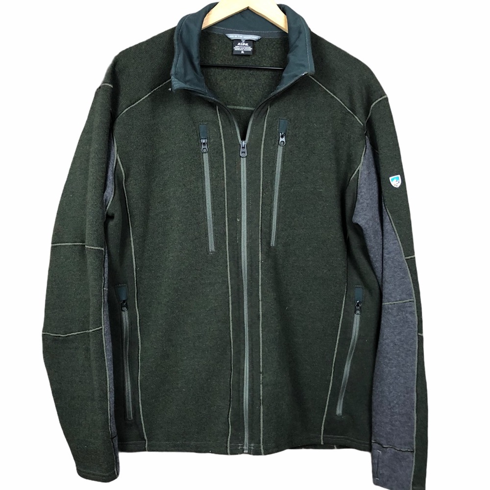Kuhl Interceptr Green Full Zip Fleece Jacket